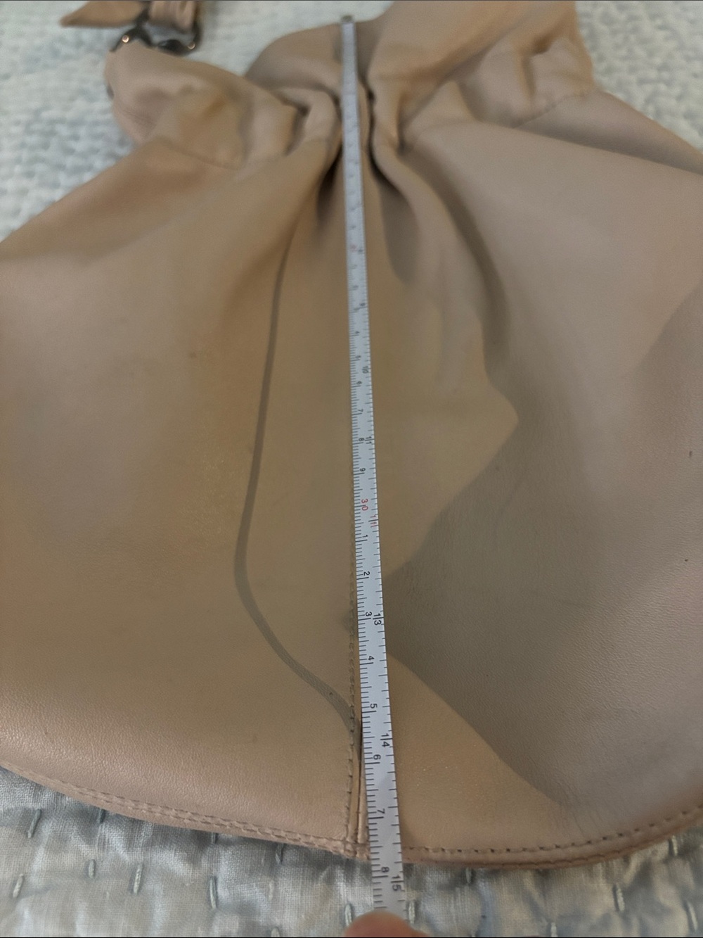 Furla Cream Shoulder Bag with Chain Accent - Picture 6 of 8